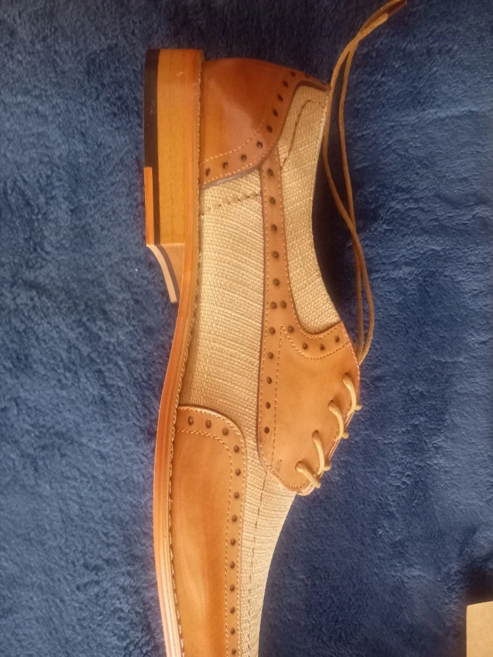 Beautiful Giovanni Men Derby Shoes Tan Leather, New in Box, Size 10
